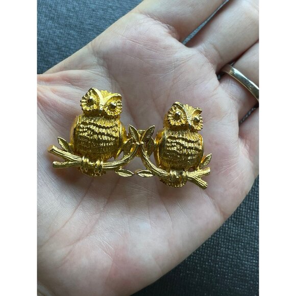 Vintage Owls Two-piece interlocking 1975 Mimi Di N Belt Buckle HTF main image 5